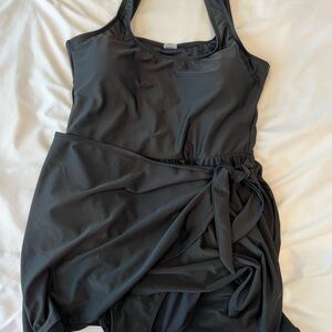 Elegant Black Wrap Swimsuit